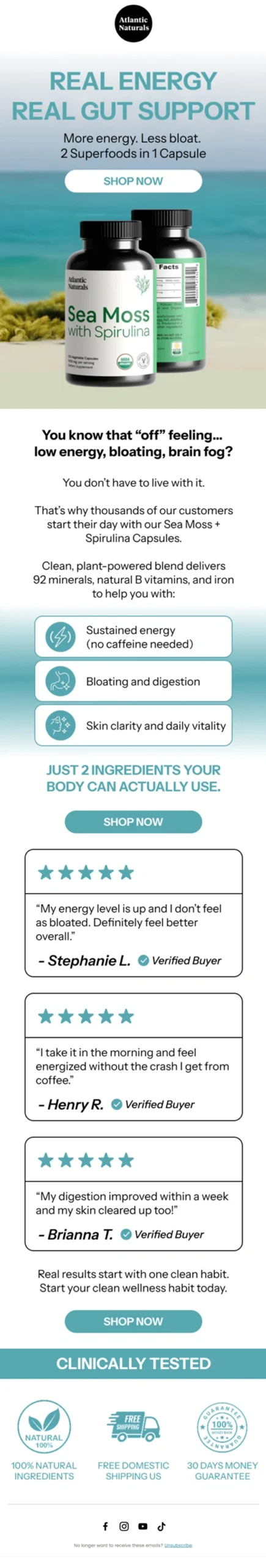 Your Proactive Media Email Design 24 with Atlantic Naturals